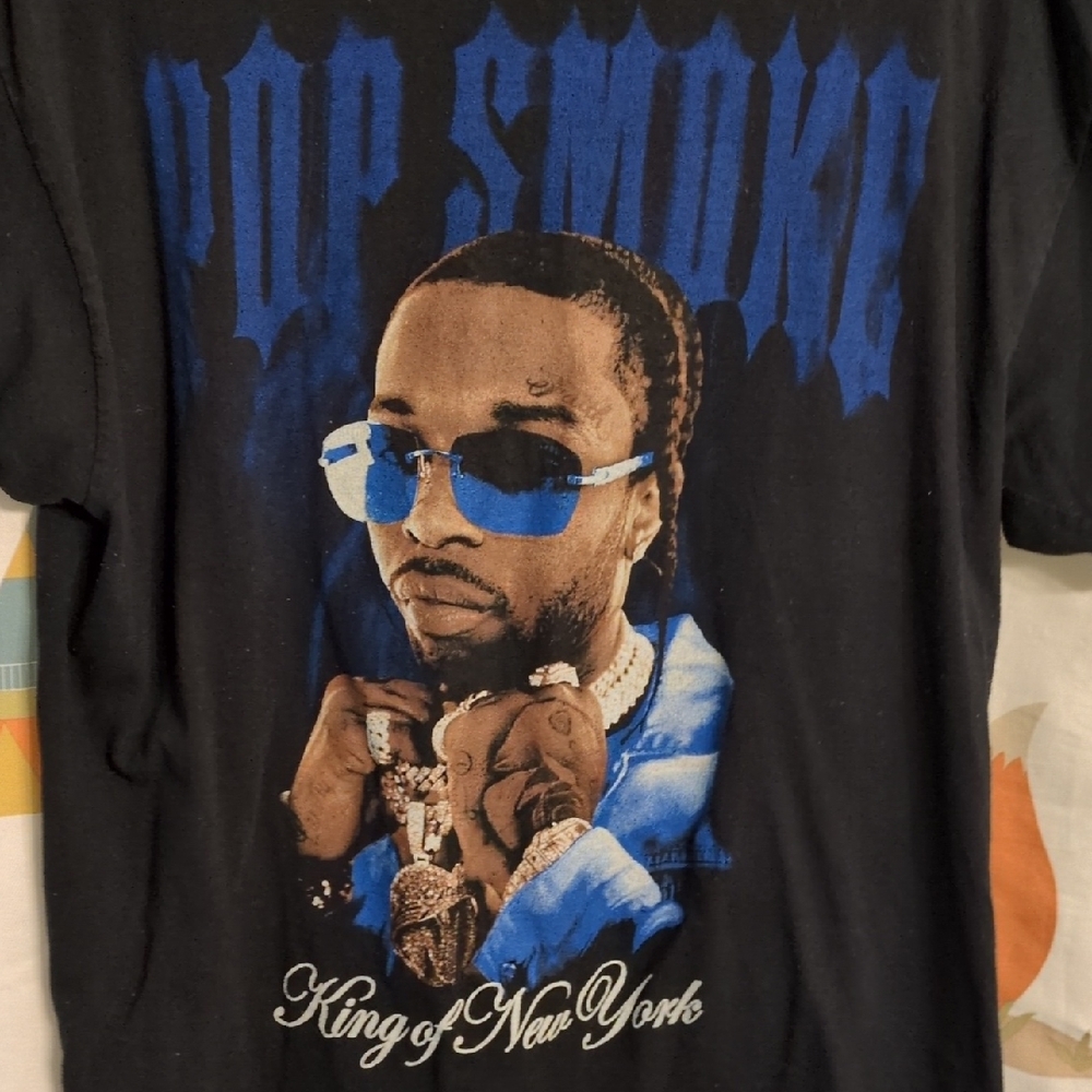 Pop Smoke Graphic Tee - Black